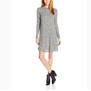 Grey Marled mock neck long sleeve dress